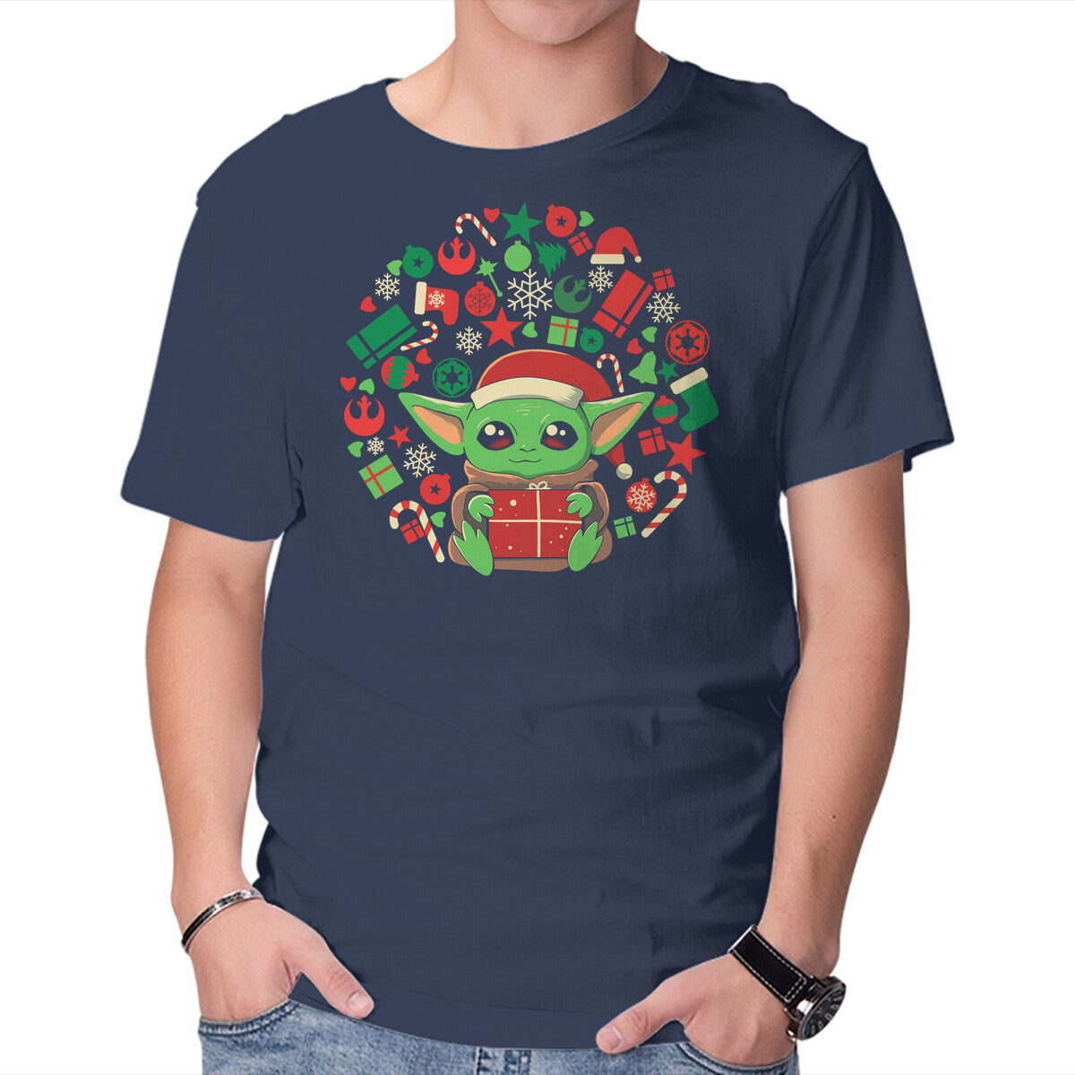 Unisex Crew Neck T-Shirt Christmas Force Graphic Short Sleeve Casual Tee XXL