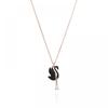 Swarovski 5678045 Swan Swan Black Necklace