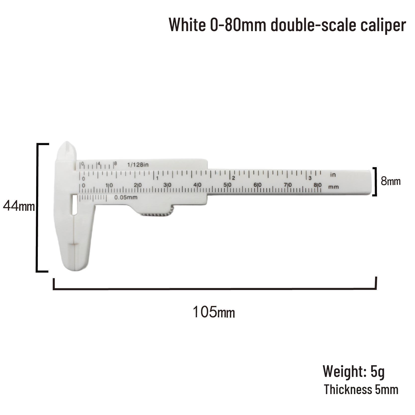 Мини пластиковый штангенциркуль, 80-150 мм, двойная шкала, для измерения ювелирных изделий и Вэньвань