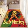 Reggae Music Area Rug, Bob Marley Rasta Colours Pop Art Portrait Print, Reggae Rasta Music Fan Decor, Non-Slip Mat
