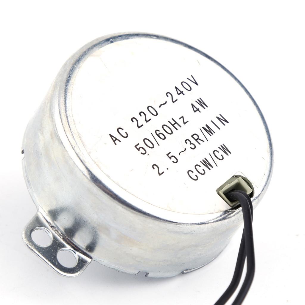 1pc 220 240V AC Synchronous Motor Geared Motor 4W CW CCW(2.5 3RPM)