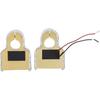 Autobatterie-Polklemmen-Set mit Digitalvoltmeter Standard 0/4/8/10 AWG-Lehre A (Gold)