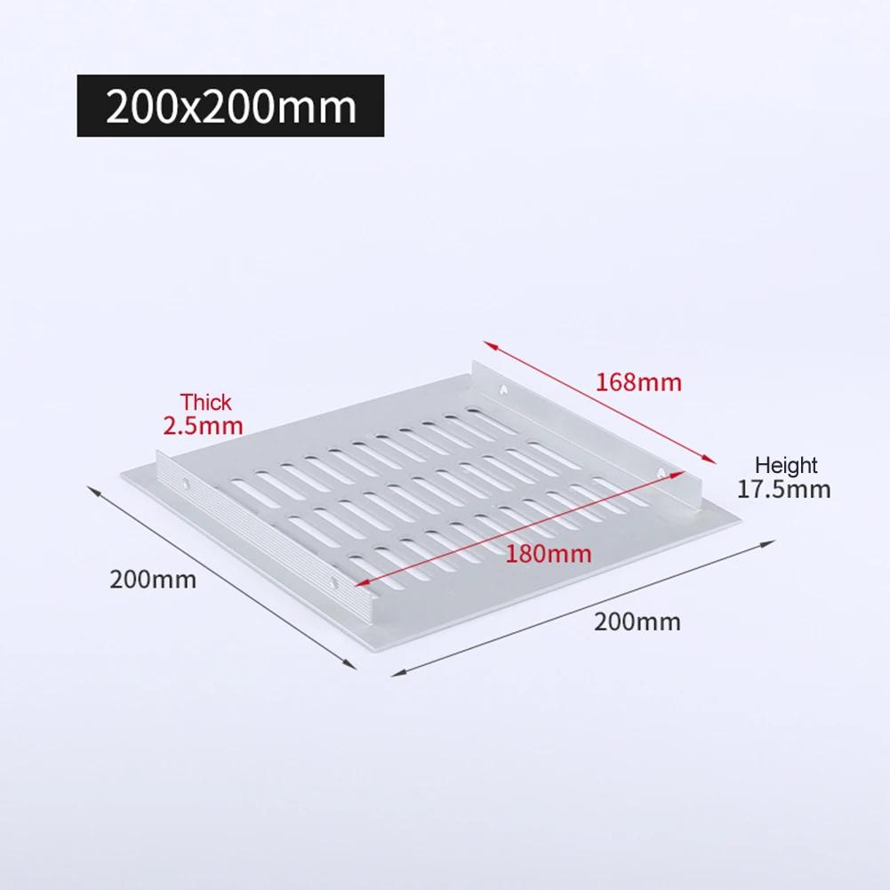 

200 мм прямоугольная вентиляционная крышка из алюминиевого сплава вентиляционная решетка для шкафа для обуви шкафа для мебели вентиляционная сетка