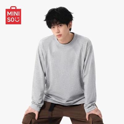 Men's Pure Cotton Patchwork Long-Sleeve T-Shirt