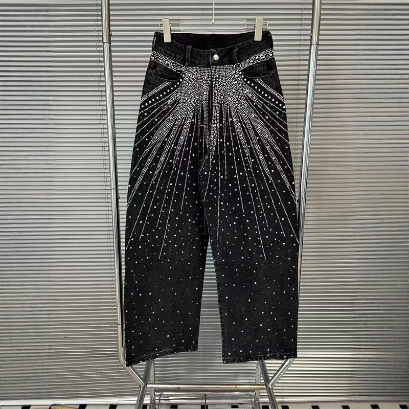 European Station Spring and Summer New American Spice Girls Style Slim and Skinny Versatile Gypsy Hot Diamond Jeans Women s Tide S