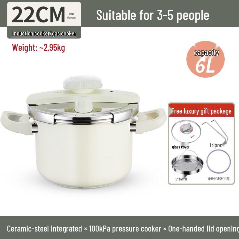 OLOEY 6L 316L Stainless Steel Pressure Cooker