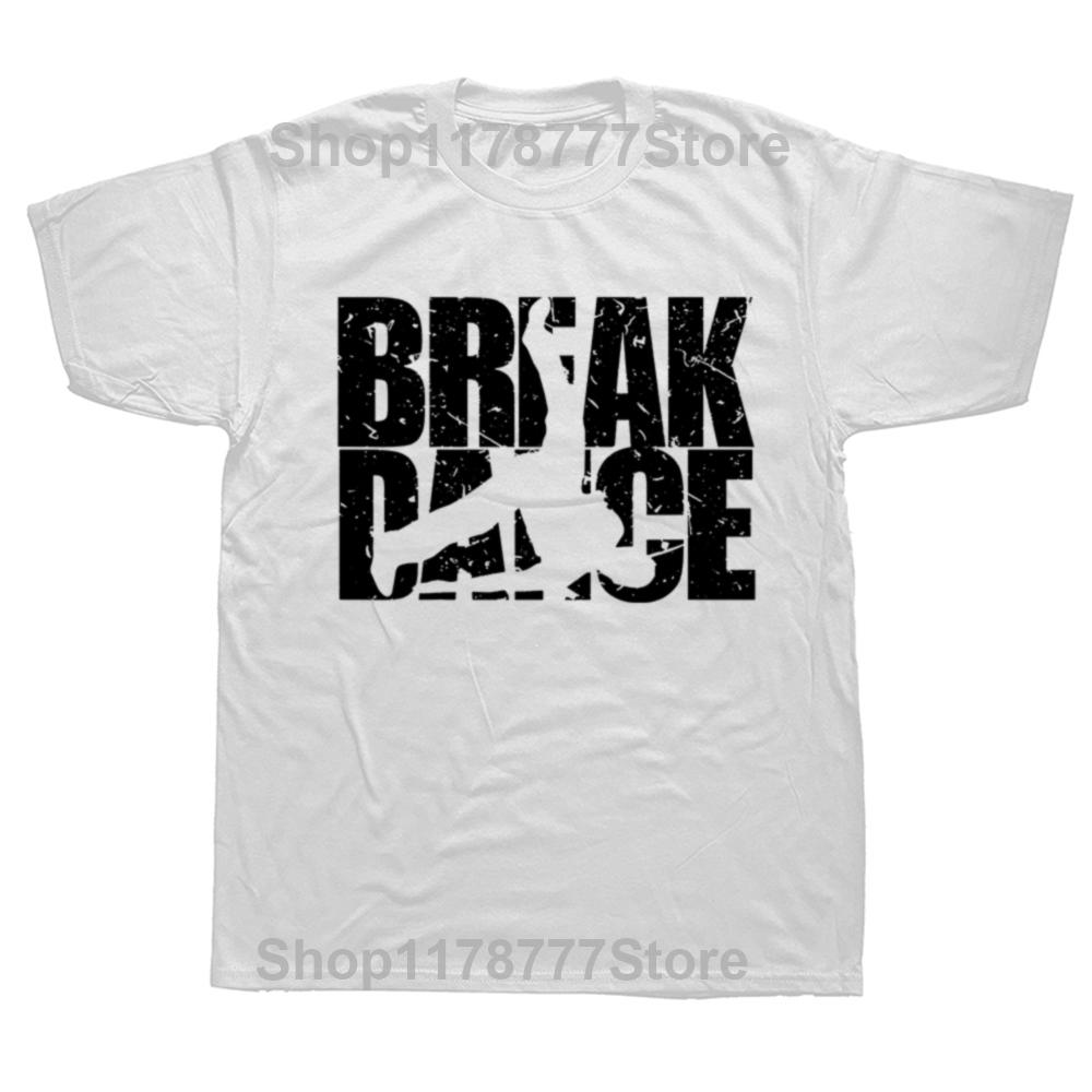 Vintage Break Dancing Bboy Poses Retro Hip Hop TShirt for Men Women Dancer Graphic T Shirts Cotton Streetwear