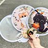 4Pcs Portable Cartoon Animal Reflector Folding Fan Mini Reusable Reflective Panda Fan Decorative Handheld Fan for Summer