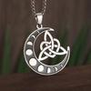 Stainless Steel Witchcraft Pentagram Necklace for Men Jewish Hebrew Four Letter Solomon Pendant Rune Amulet Jewelry