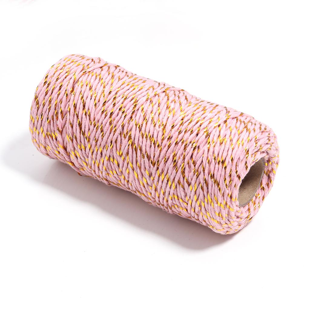 100M/Roll Cotton Cord Baker Twine Colorful Cotton Twine Macrame Cords String DIY Christmas Gifts Packing Home Textile Decoration