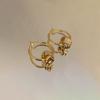 European and American Fashion High-end Atmospheric Earrings Trendy Cool Earrings Versatile Personalized Party Big Earrings Exquisite Commuter Earrings