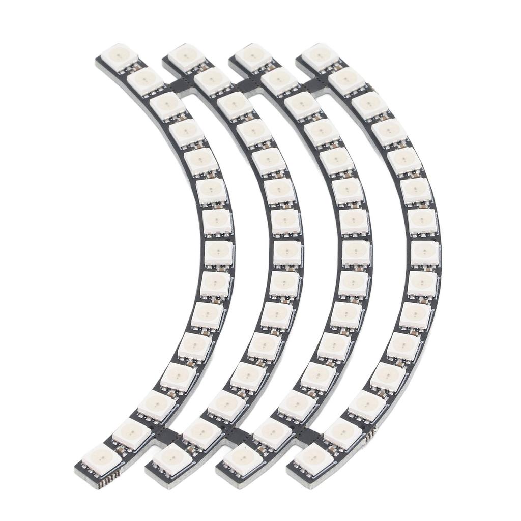 60 Bits LED Lamp Board WS2812 5050 RGB Round Light Module for Home Room Decoration Support Microcont