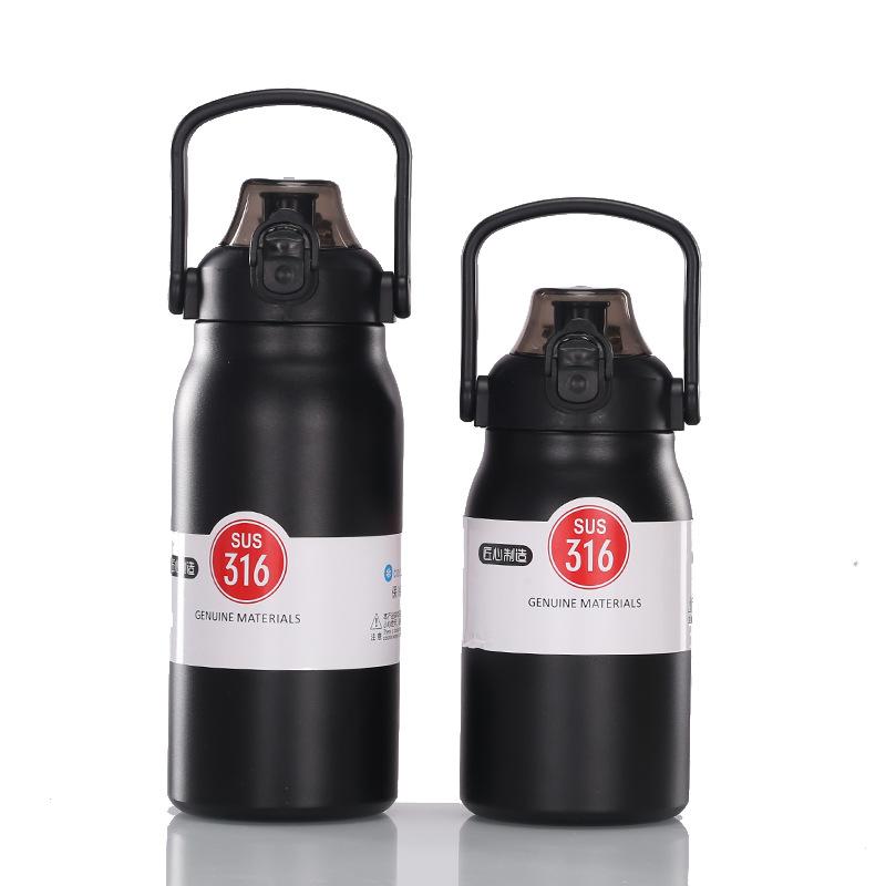 Space Pot 316 Stainless Steel Vacuum Spray With Straw, Sports Water Cup, Bounce Cover Portable Travel Cup