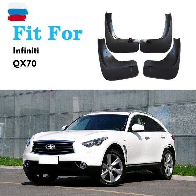 2009-2014 FOR Infiniti FX35 FX37 FX50 QX70 Mudguards Fender Mud Flap Guard Car Accessories Auto Styline Mudflaps Front Rear 4pcs