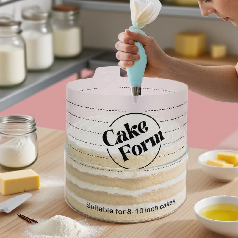 Anello Rotondo per Torta Retrattile Strumenti per Fondant Anello Regolabile per Torta Mousse Cerchio Acrilico Anello per Torta Strumenti Veloci per Decorare