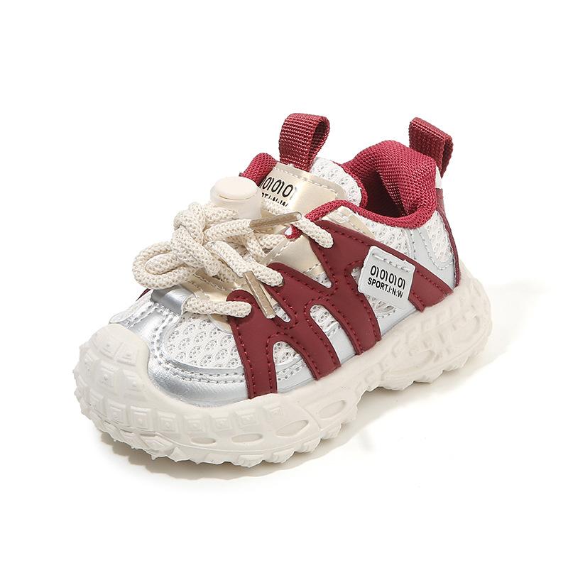 Baby Walking Shoes Non-slip Soft Sole Boys Girls Running Shoes Mesh Breathable 2025 New Fashion Kids Sneakers with Pull Rope