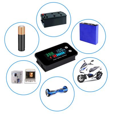 Monitor de Batería Portátil 12v 24v 36v 48v 60v 72v Coche Carrito de Golf Probador de Batería Capacidad Digital de Batería Voltaje 7-100V