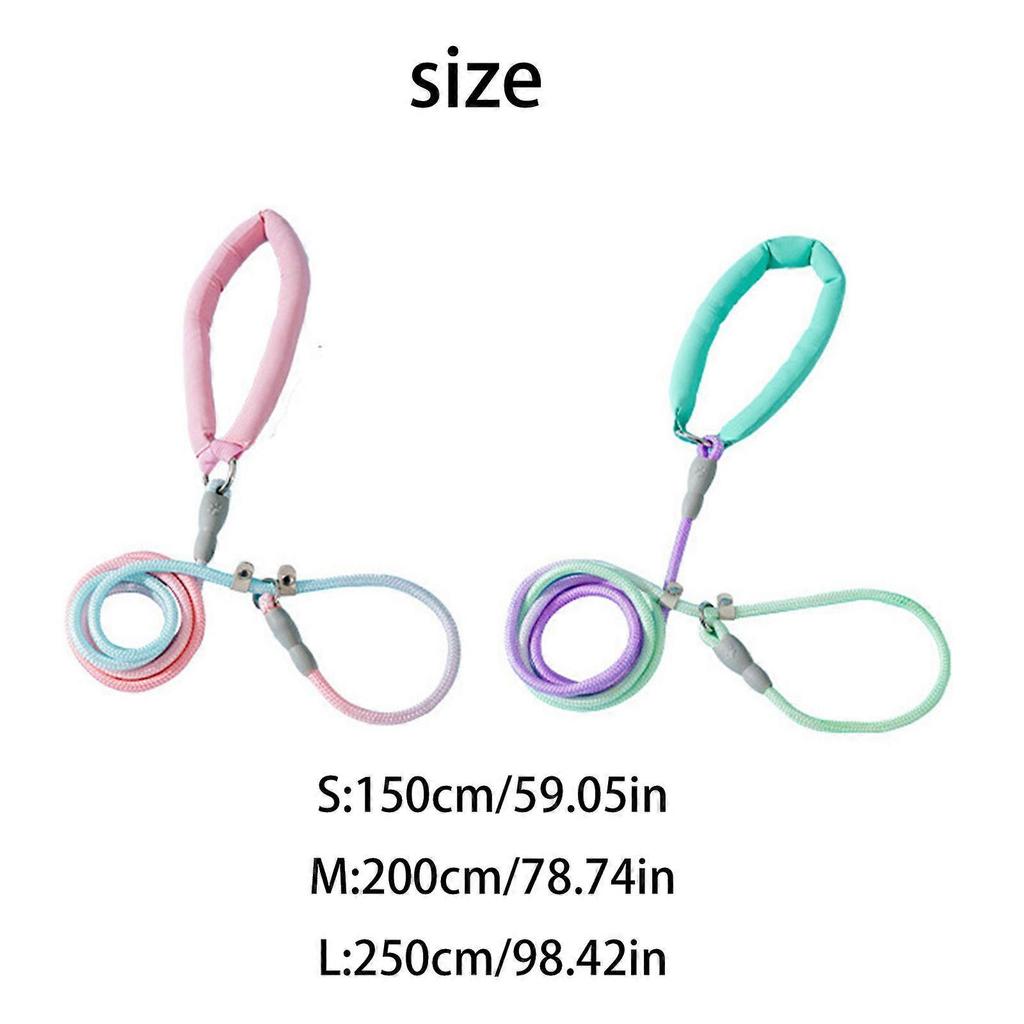 Dogs Leash Pet Heavy Duty Dog Leash for Outdoor Large Dog Chew Proof Stretching Traction Rope Extending Walking Rope  Pink 1.5