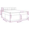 VidaXL Slat Bed Base with Mattress Taupe 200x200 Cm Fabric 3289091