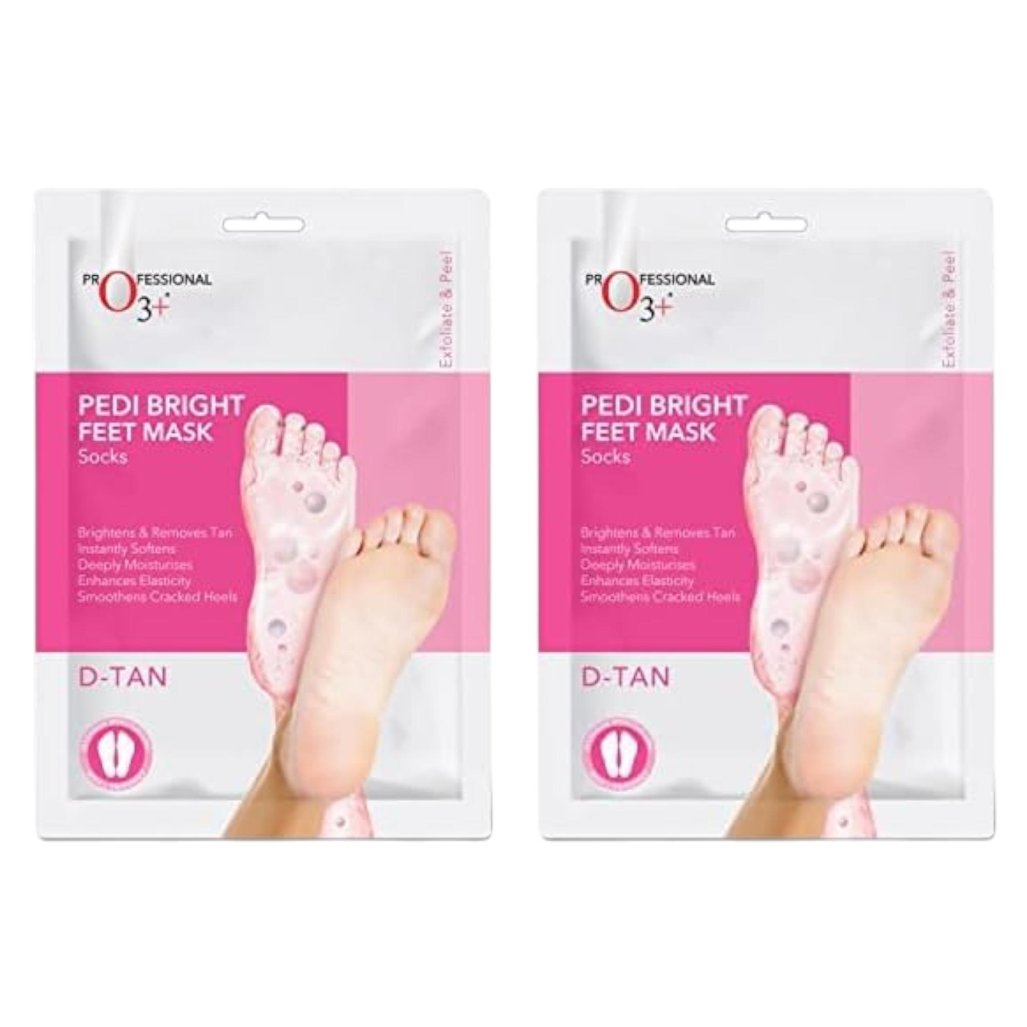 

O3+ Pedi Bright Носки-крем-маска для ног 50 мл Упаковка из 2 штук | Глубокое увлажнение и отшелушивание для ухода за ногами