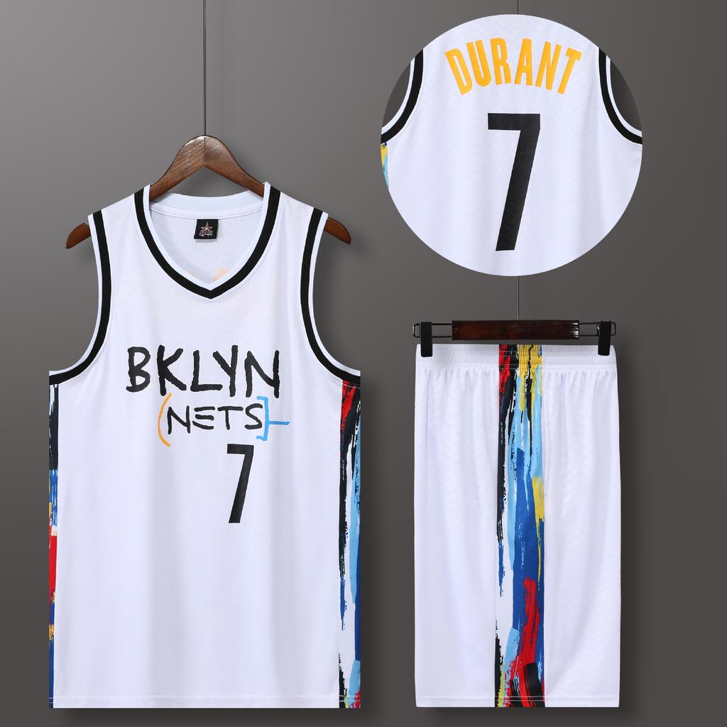 Nets City Edition White basketball jersey No.7 Kevin Durant