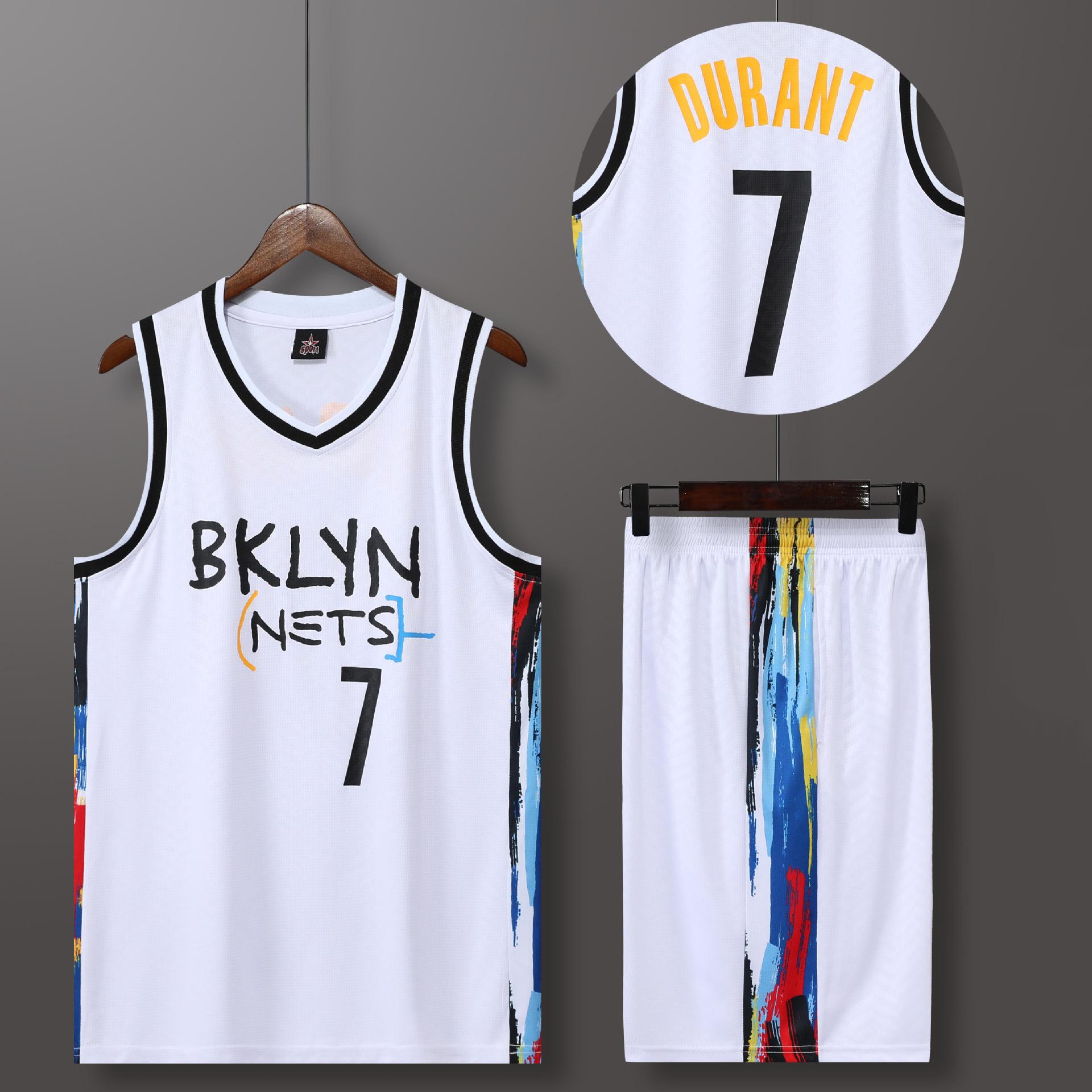 Nets City Edition White basketball jersey No.7 Kevin Durant 18