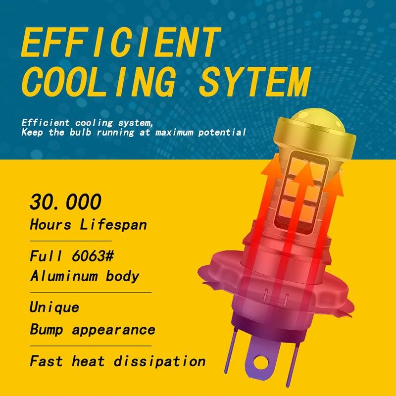 2pcs H8 H11 LED Car Fog Lamp H7 9005 HB3 9006 HB4 H9 H8 Bulbs Auto Anti Fog Lamps Car Driving Running Light DRL 12V