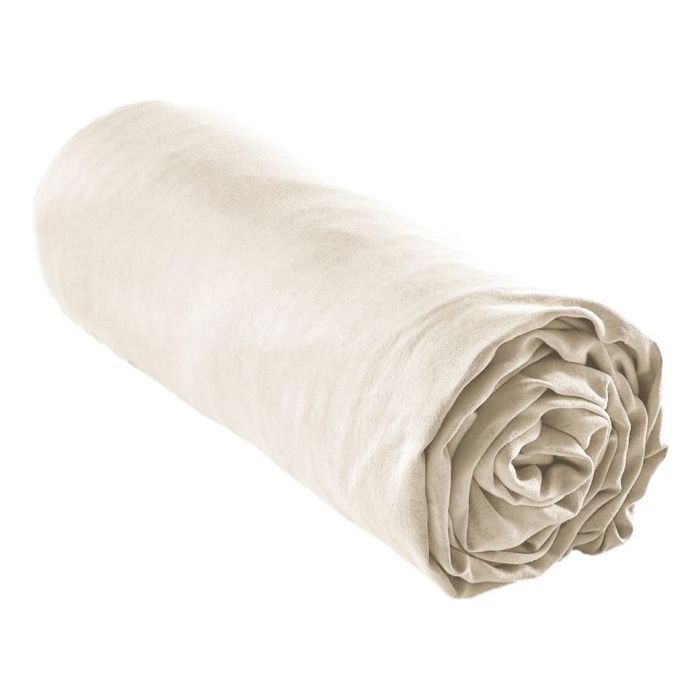 Drap housse "Lysandre" toutes dimensions "Lyocel" L'effet Papillon - Lysandre Pampa - 160 x 200 cm bonnet de 30 cm