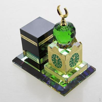 3D Mosque Model Muslim Crystal Ornaments Islamic Dome Miniature Architecture Souvenir