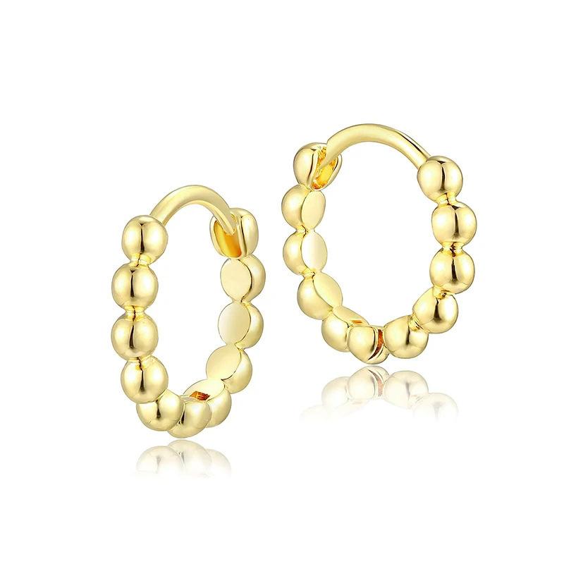 1pc Fashionable Multi-functional Earrings, Featuring A Simple Metallic Texture Like Beaded Beads