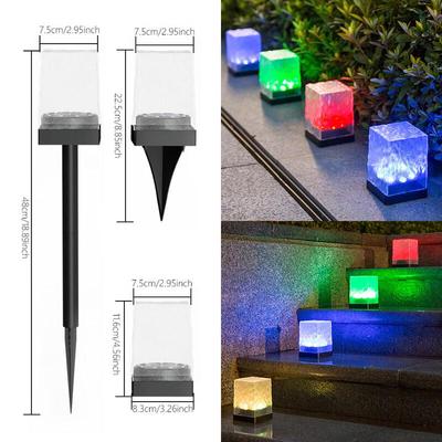 Nufeng Outdoor Solar Glass Ice Brick Garden Light