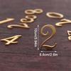 0-9 Acrylic Self Adhesive House Number Sticker Frosted Silver Gold Color Doorplate Home Door Plaque Numbers Sign New