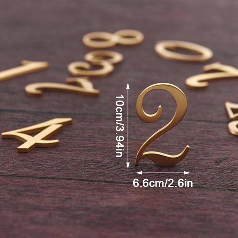 0-9 Acrylic Self Adhesive House Number Sticker Frosted Silver Gold Color Doorplate Home Door Plaque Numbers Sign New