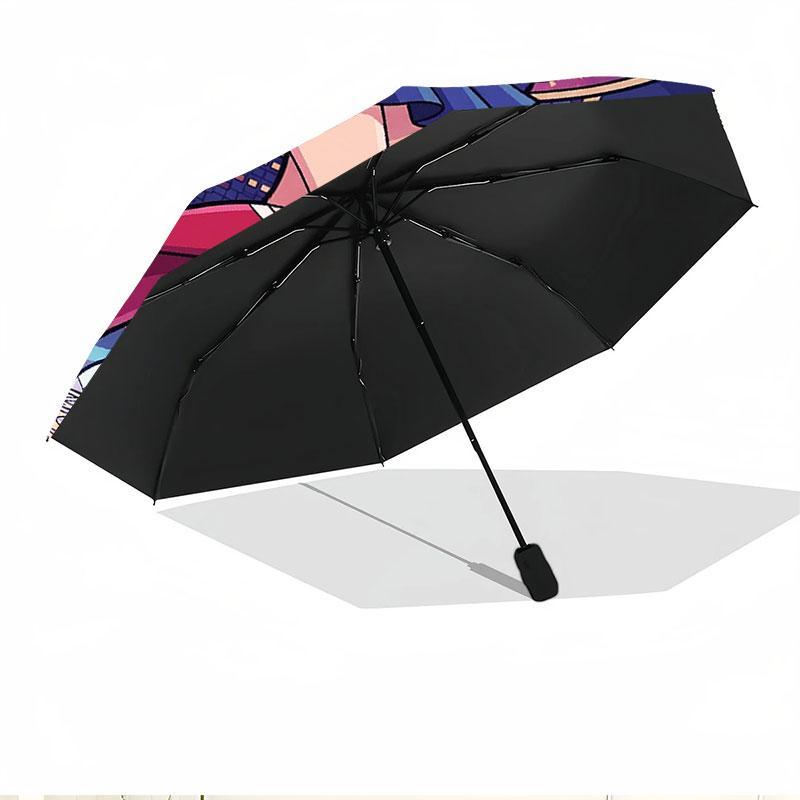 Sailor Moon Print Automatic Open Close Umbrella, Portable Foldable Umbrella, for Outdoor Commute Camping Trip, Ideal Birthday Gift