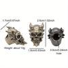 Punk Style Skull Head Brass Knife Bead EDC Outdoor DIY Paracord Woven Lanyard Pendants Bracelets Charms Jewelry Accessories Gift