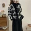 Autumn women's V-neck sweater knitted cardigan jacket women's 1011 new lazy style lazy style autumn and winter wear