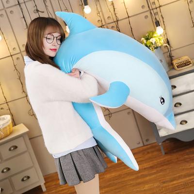Giant Dolphin Plush Toy Soft Large Dolphin Doll Stuffed Sea Animal Hugging Pillow for Boys Girls Sleeping Cushion Gift