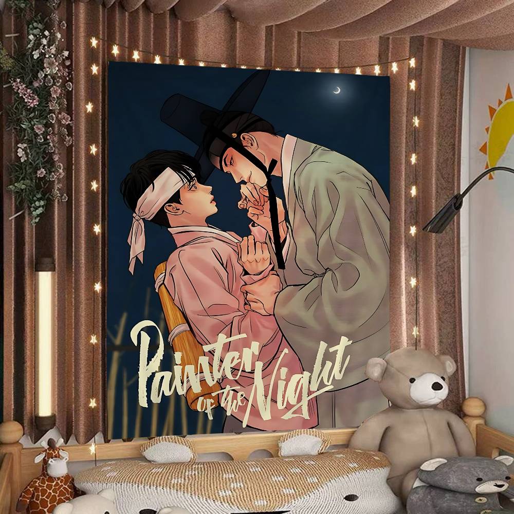 

Comic PPainter Of The NNight Cartoon Tapestry Art Science Fiction Room Home Decor Wall Hanging Sheets 74x94cm(29x37in)