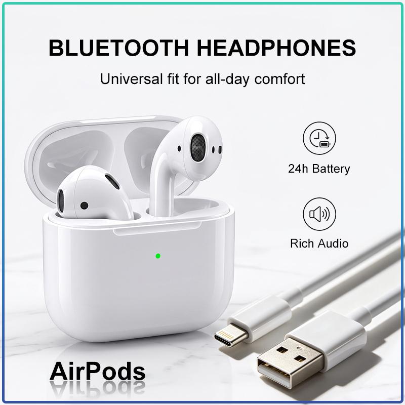 AirPods 2 2ης Γενιάς Bluetooth 5.0 Ασύρματα Ενδοαυτικά Ακουστικά Αυτόματο Pop-up Διπλό Μικρόφωνο Μεγάλη Μπαταρία Αθλητικά Μίνι Ακουστικά
