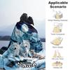 Happy Wolf Family Customize Text Blanket Throw Personalized Blanket Soft & Cozy Versatile for Livingroom Bedding Bed Chair for All Occasions