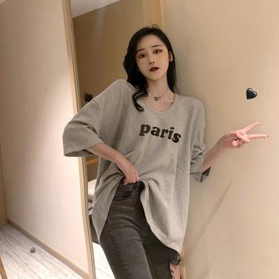 T-shirt Dames Korte Mouwen Losse Stijl Koreaanse Stijl Zomer Nieuwe Student Brief Print Dames Tops voor Dames