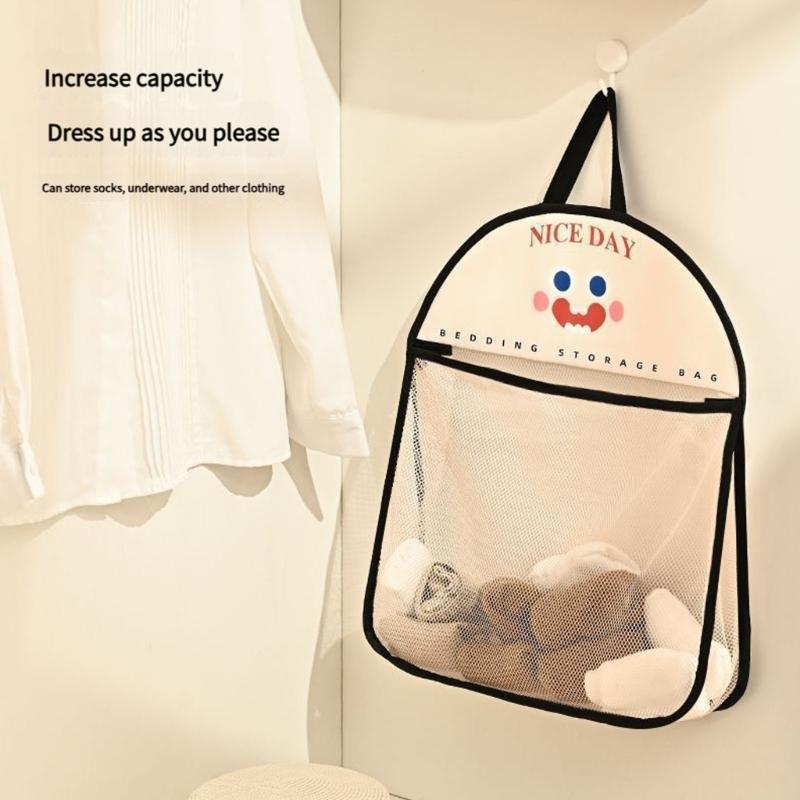 Wall Mounted Lingerie Storage Breathable Garment Net for Small Living Space