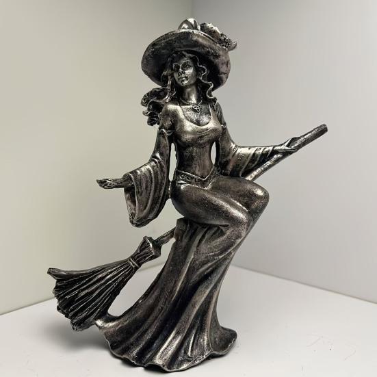 Sexy Witch Figurine Gothic Witch Ornament Desktop Decorative Witch Sculpture