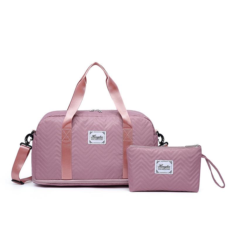 Short outing large capacity expandable portable mother and child travel bag dry and wet separation sports fitness bag can cover tie rod