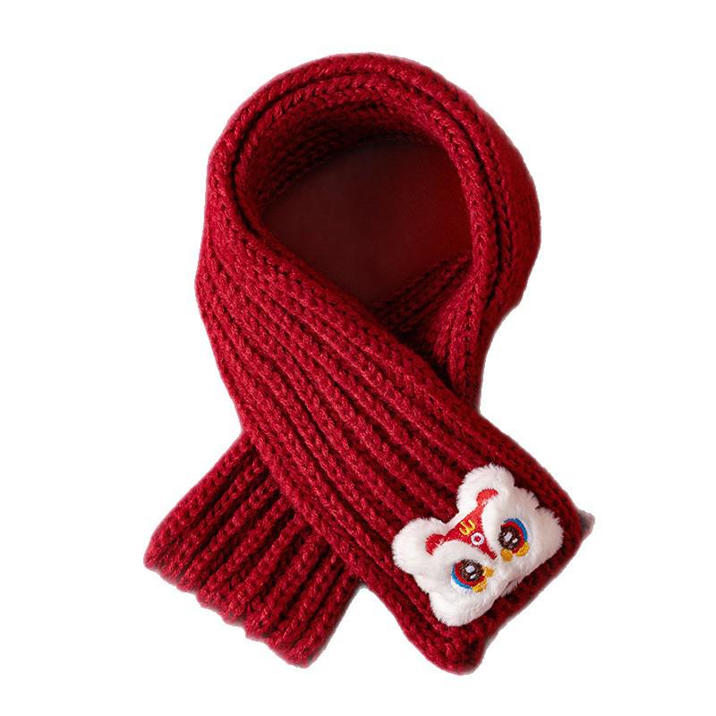 Newborn Baby Festive Scarf: Red Neck Warmer for Boys & Girls - Spring To Winter, First Birthday & New Year