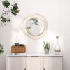Metal Wall Art 65cm Modern Decorative Mirror Decor for Living Room Bedroom Dining Room, Gold Tone