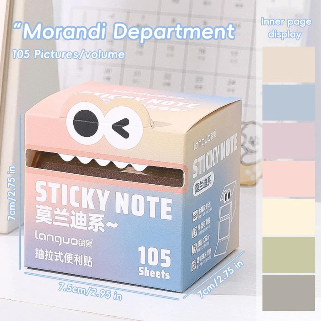 Glitter Transparent Sticky Notes Tabs Tearable Gradient Index Flags for Journaling Planner Student Office Notepad Memo Supplies