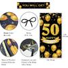 50th Birthday Decorations for Men & Women – Happy 50th Birthday Banner Backdrop, Fabric Yard Sign, Table Cloth, Photo Booth Props for Indoor