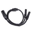 Plug and Play 3Pin XLR Male to Dual 6.35mm Female Gold Plated Stereo Converter Cable  Amplifier