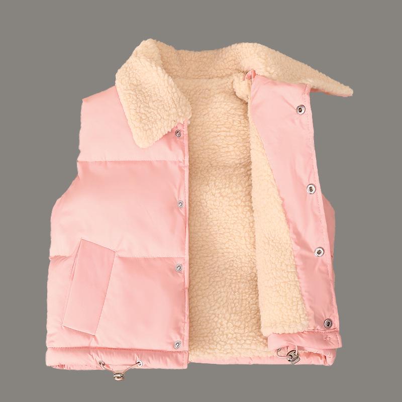 2026 Children's Fleece Vest - Girls' Autumn/Winter Warm Top Outerwear